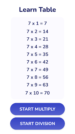 Ko'paytirish o'yinlari matematik viktorinasi
