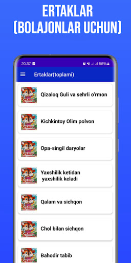 Ertaklar (bolajonlar uchun);3.5066667;